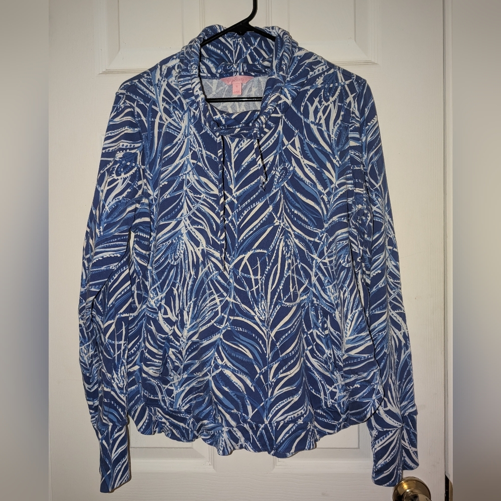 Lilly Pulitzer Women's Twilight Blue Early Riser Fletcher Pullover (XL)